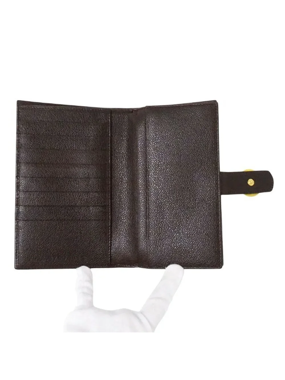 Bvlgari Wallet Leather Dark Brown Bifold